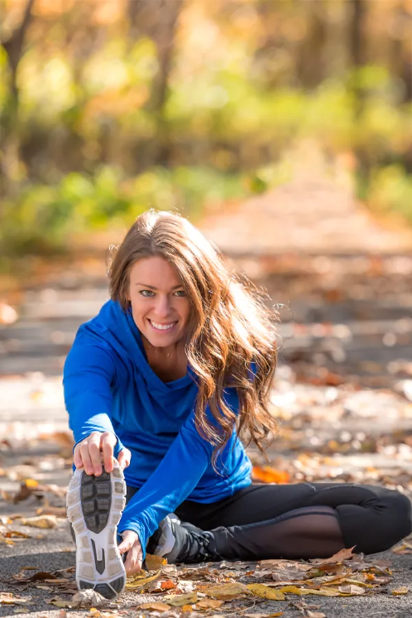 Thymosin-Beta-4-Peptide-Treatment A woman stretches before a run on the trail. Get Thymosin Beta 4 peptide therapy for immune function and weight loss from Dr. Stephanie King in Salt Lake City.